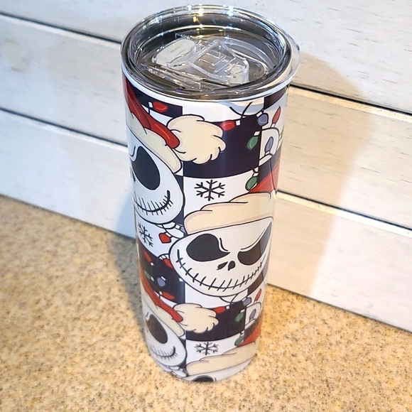 Nightmare Before Christmas Tumbler - Jack w Santa Hat NWT - Picture 3 of 4